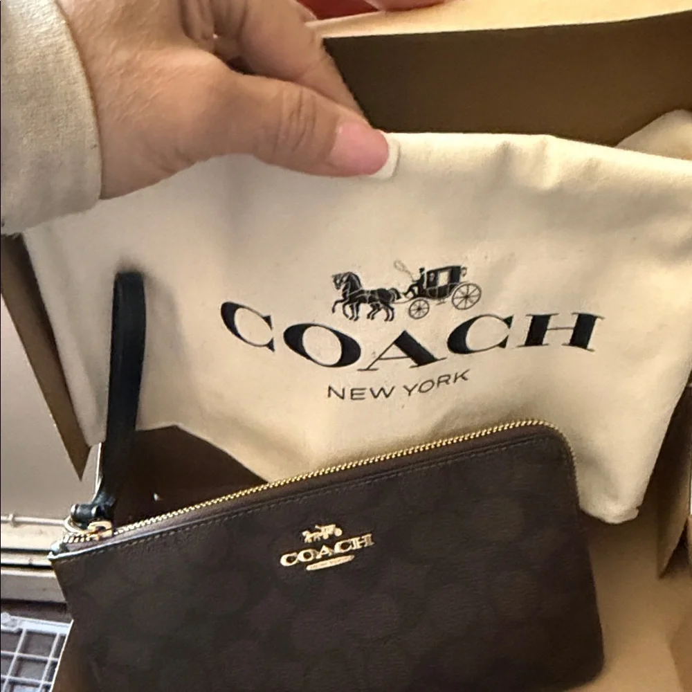 Coach Dark Brown Leather Men's Wallet
